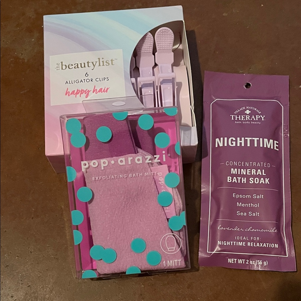 Exfoliating Bath Mitt set- Purple